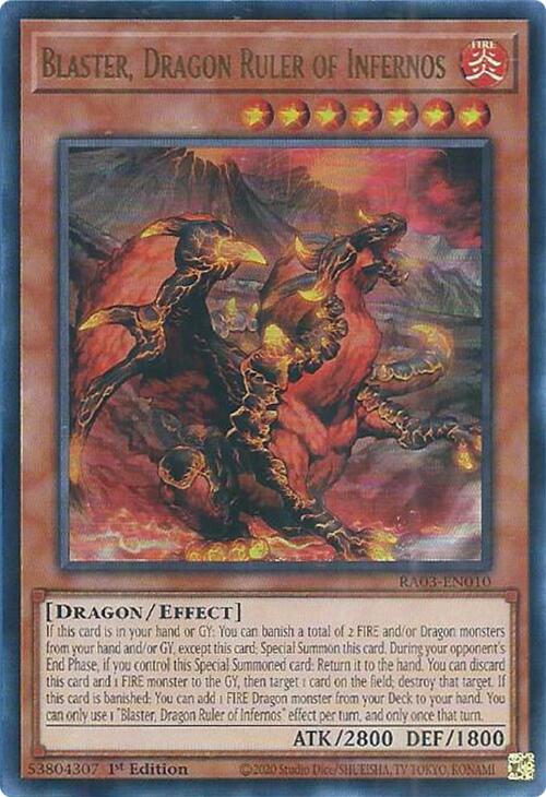 Blaster, Dragon Ruler of Infernos (UR) [RA03-EN010] Ultra Rare | Game Master's Emporium (The New GME)