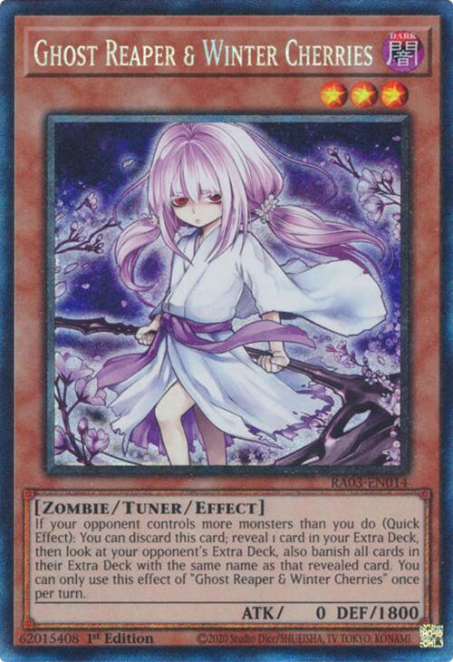 Ghost Reaper & Winter Cherries (Alternate Art) (PCR) [RA03-EN014] Prismatic Collector's Rare | Game Master's Emporium (The New GME)