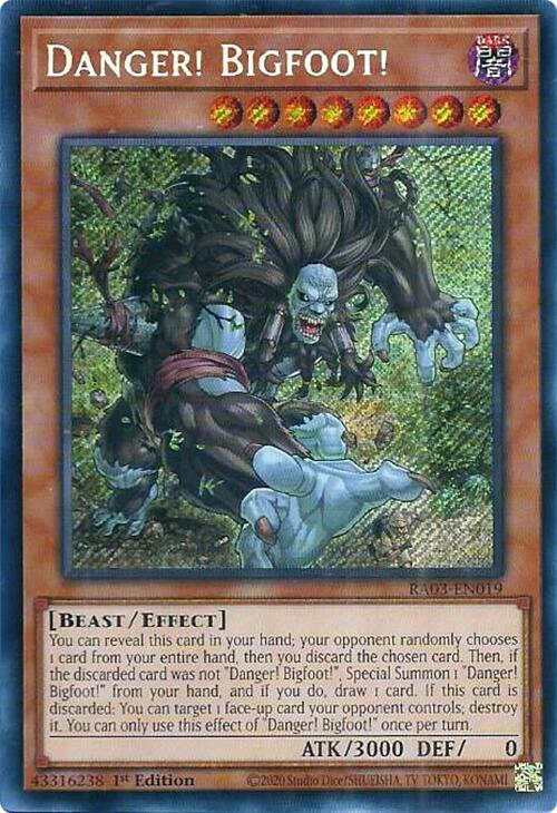 Danger! Bigfoot! (Secret Rare) [RA03-EN019] Secret Rare | Game Master's Emporium (The New GME)
