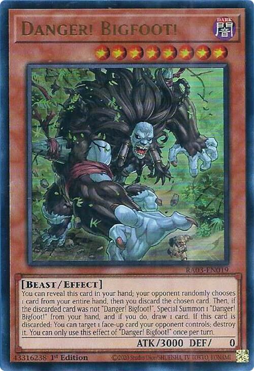 Danger! Bigfoot! (UR) [RA03-EN019] Ultra Rare | Game Master's Emporium (The New GME)