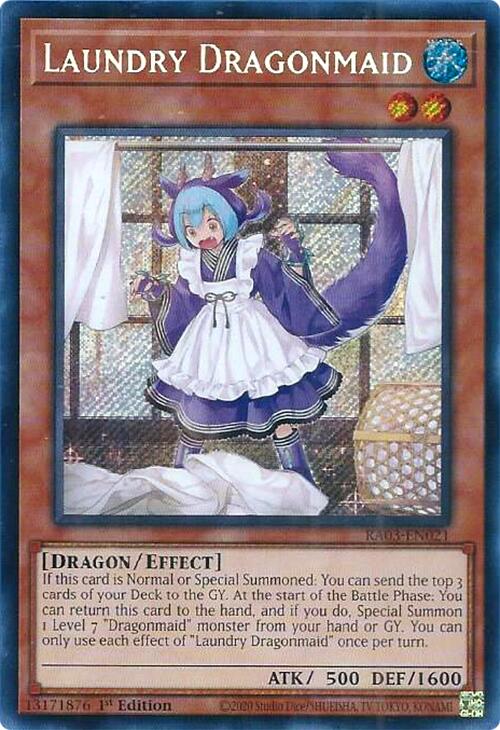 Laundry Dragonmaid (Secret Rare) [RA03-EN021] Secret Rare | Game Master's Emporium (The New GME)