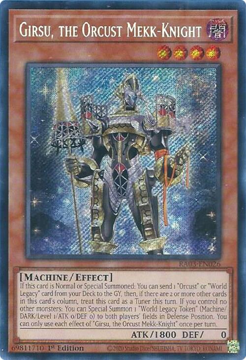 Girsu, the Orcust Mekk-Knight (Secret Rare) [RA03-EN026] Secret Rare | Game Master's Emporium (The New GME)