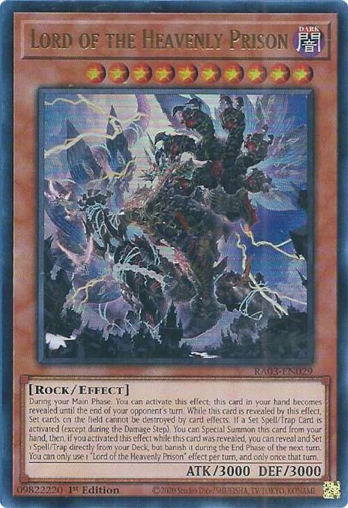 Lord of the Heavenly Prison (UR) [RA03-EN029] Ultra Rare | Game Master's Emporium (The New GME)
