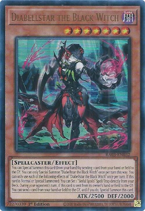 Diabellstar the Black Witch (UR) [RA03-EN032] Ultra Rare | Game Master's Emporium (The New GME)