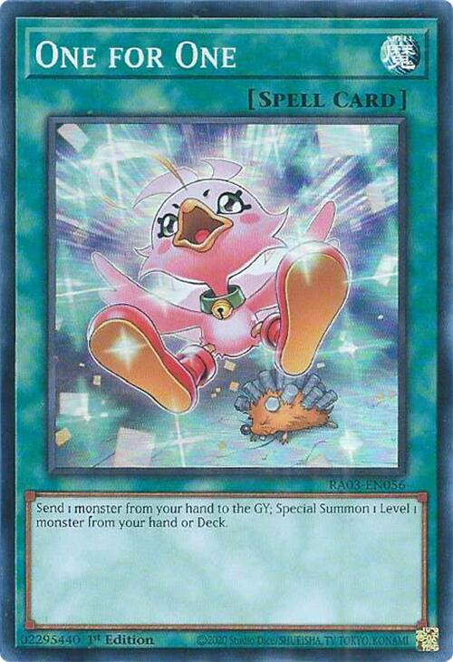 One for One (Alternate Art) [RA03-EN056] Super Rare | Game Master's Emporium (The New GME)