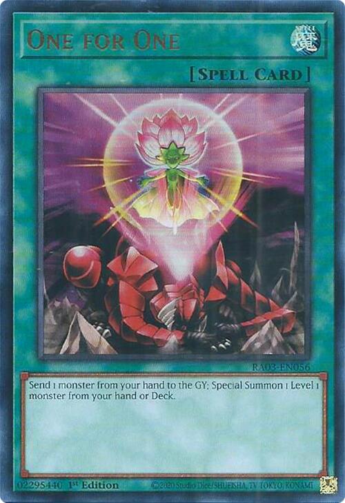 One for One (UR) [RA03-EN056] Ultra Rare | Game Master's Emporium (The New GME)