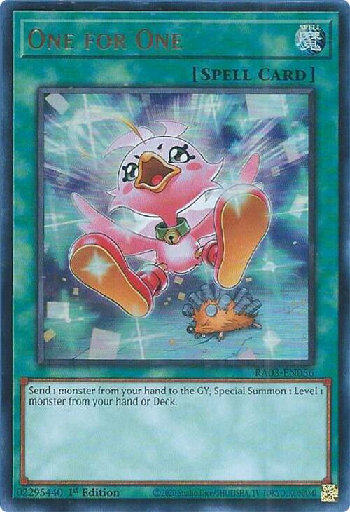 One for One (Alternate Art) (UR) [RA03-EN056] Ultra Rare | Game Master's Emporium (The New GME)