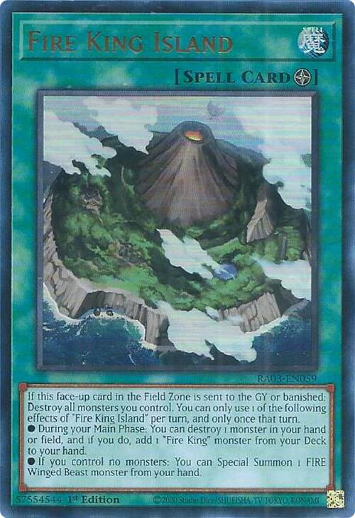 Fire King Island (UR) [RA03-EN059] Ultra Rare | Game Master's Emporium (The New GME)