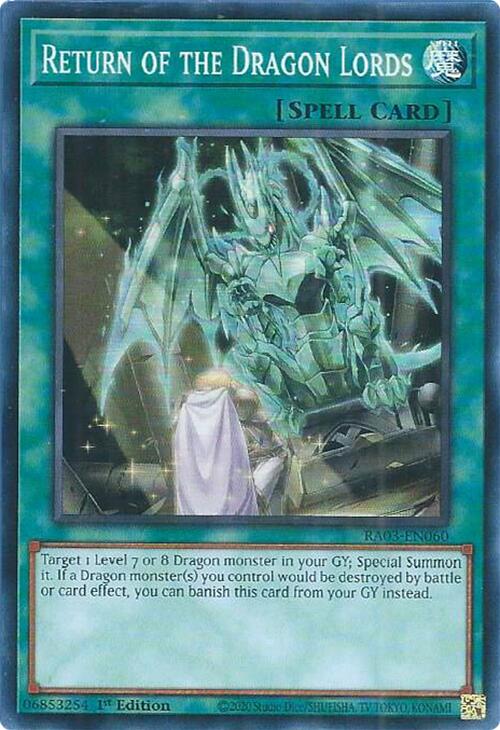 Return of the Dragon Lords [RA03-EN060] Super Rare | Game Master's Emporium (The New GME)