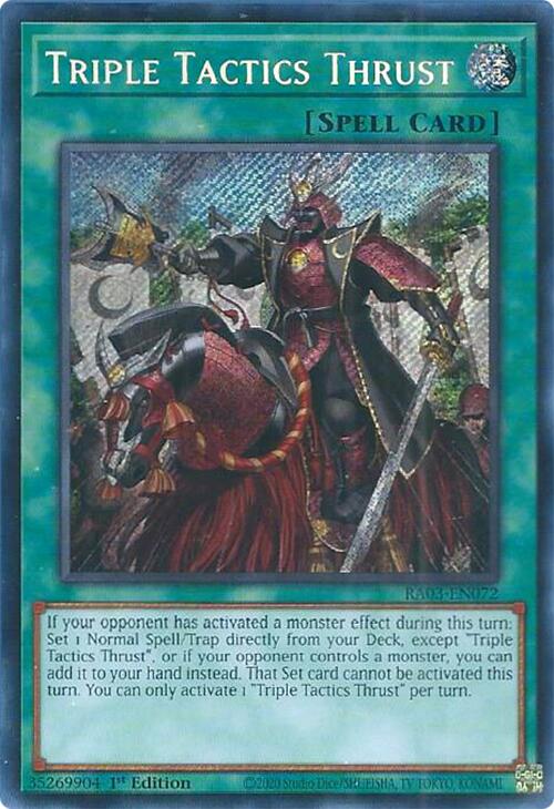 Triple Tactics Thrust (Secret Rare) [RA03-EN072] Secret Rare | Game Master's Emporium (The New GME)