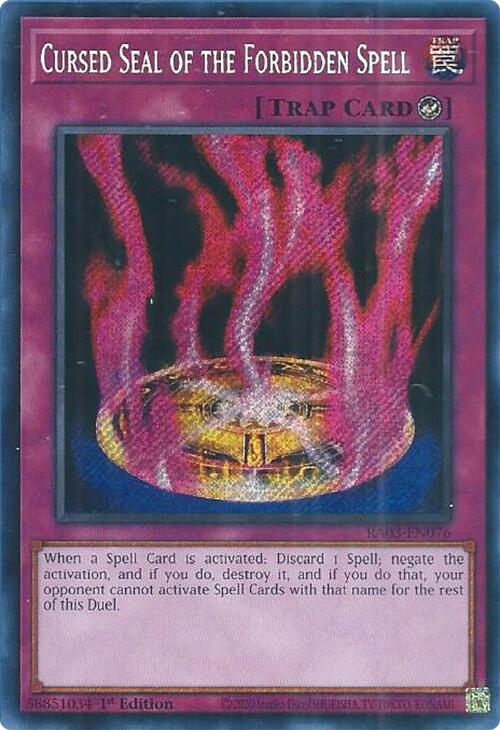 Cursed Seal of the Forbidden Spell (Secret Rare) [RA03-EN076] Secret Rare | Game Master's Emporium (The New GME)