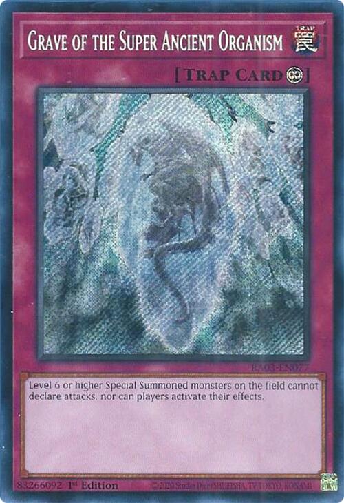 Grave of the Super Ancient Organism (Secret Rare) [RA03-EN077] Secret Rare | Game Master's Emporium (The New GME)