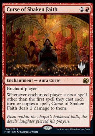Curse of Shaken Faith (Promo Pack) [Innistrad: Midnight Hunt Promos] | Game Master's Emporium (The New GME)