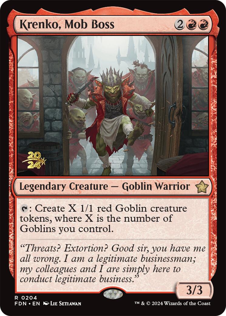 Krenko, Mob Boss [Foundations Prerelease Promos] | Game Master's Emporium (The New GME)