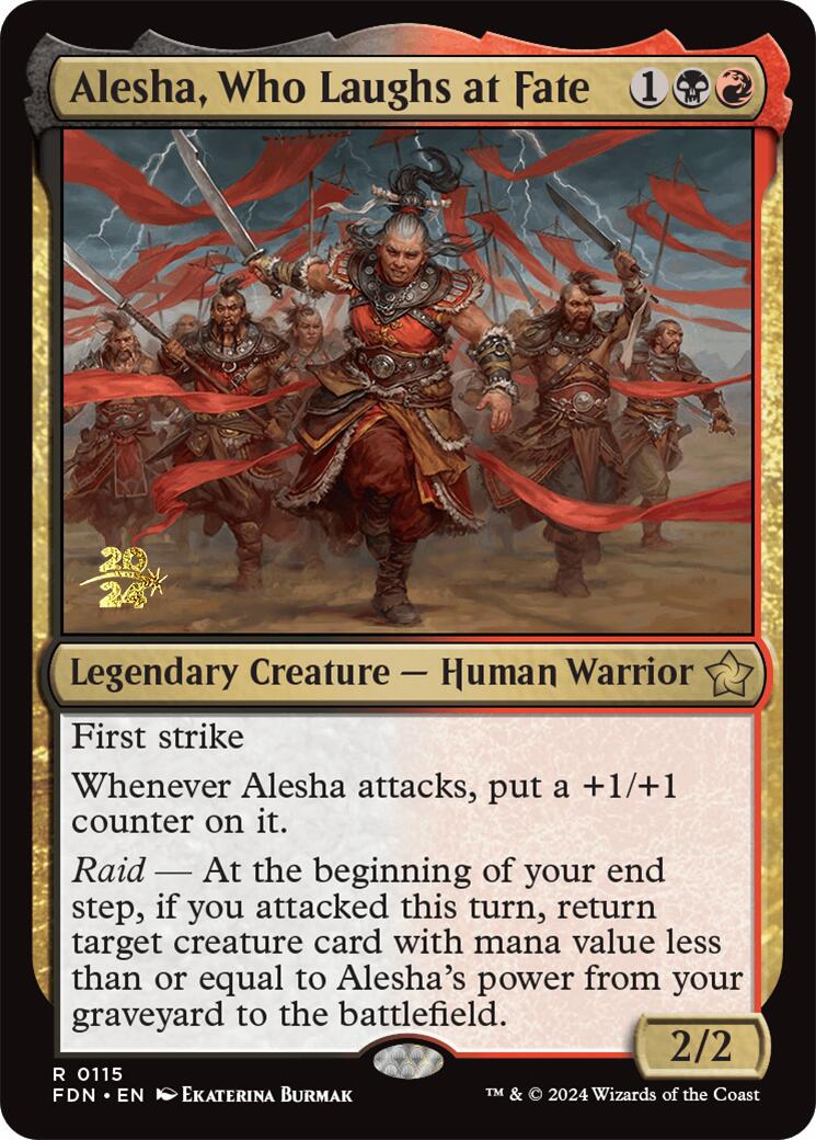 Alesha, Who Laughs at Fate [Foundations Prerelease Promos] | Game Master's Emporium (The New GME)