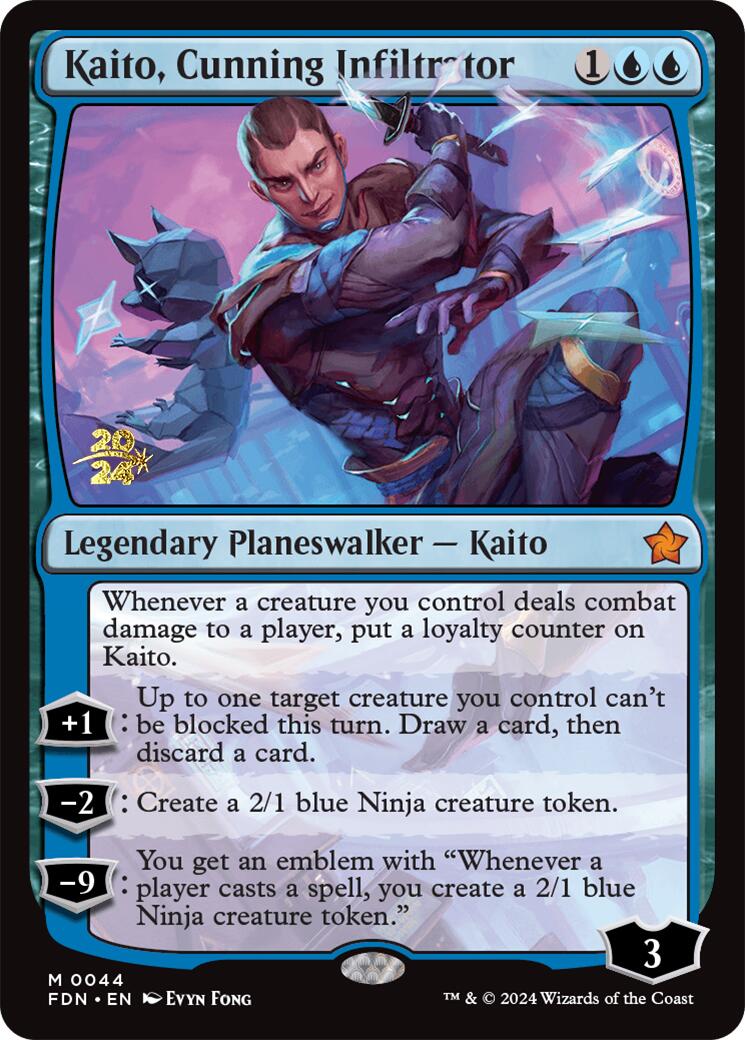 Kaito, Cunning Infiltrator [Foundations Prerelease Promos] | Game Master's Emporium (The New GME)