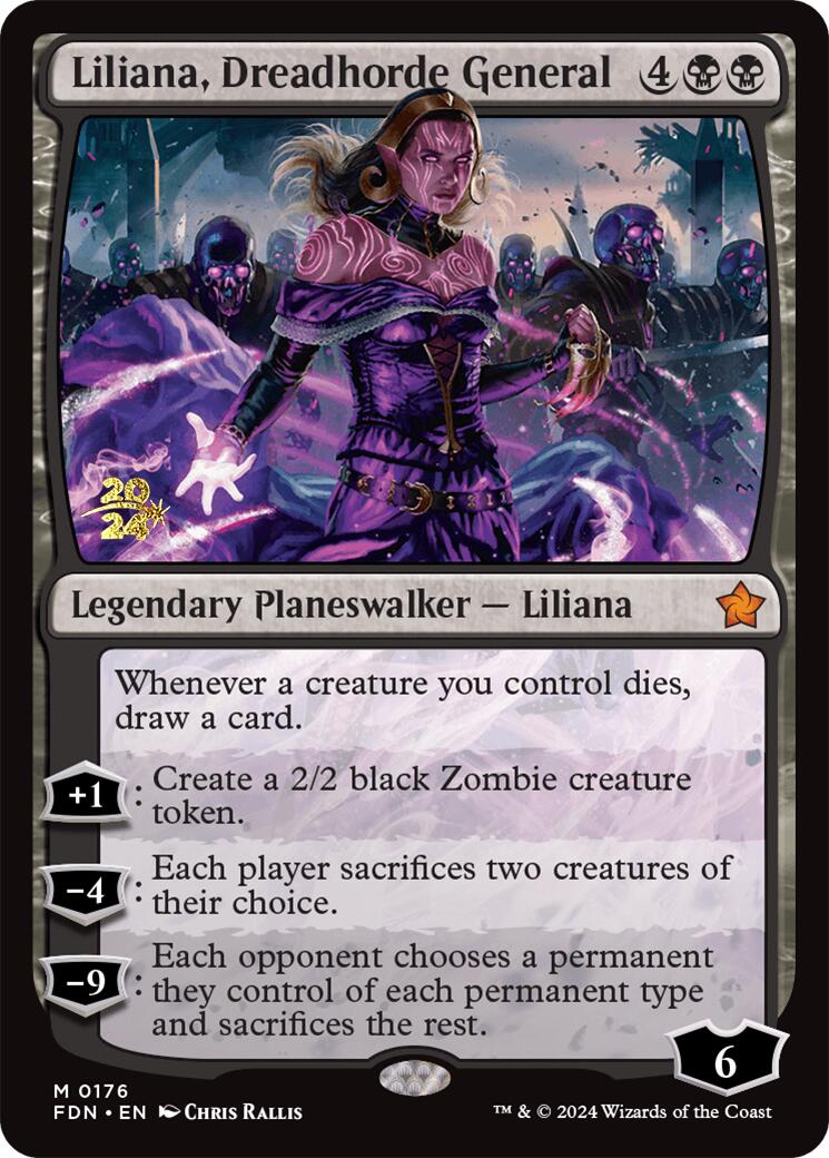 Liliana, Dreadhorde General [Foundations Prerelease Promos] | Game Master's Emporium (The New GME)