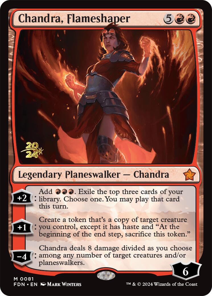 Chandra, Flameshaper [Foundations Prerelease Promos] | Game Master's Emporium (The New GME)