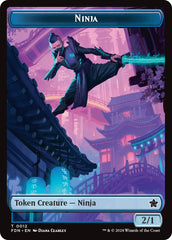 Emblem - Kaito, Cunning Infiltrator // Ninja Doubled-Sided Token [Foundations Tokens] | Game Master's Emporium (The New GME)