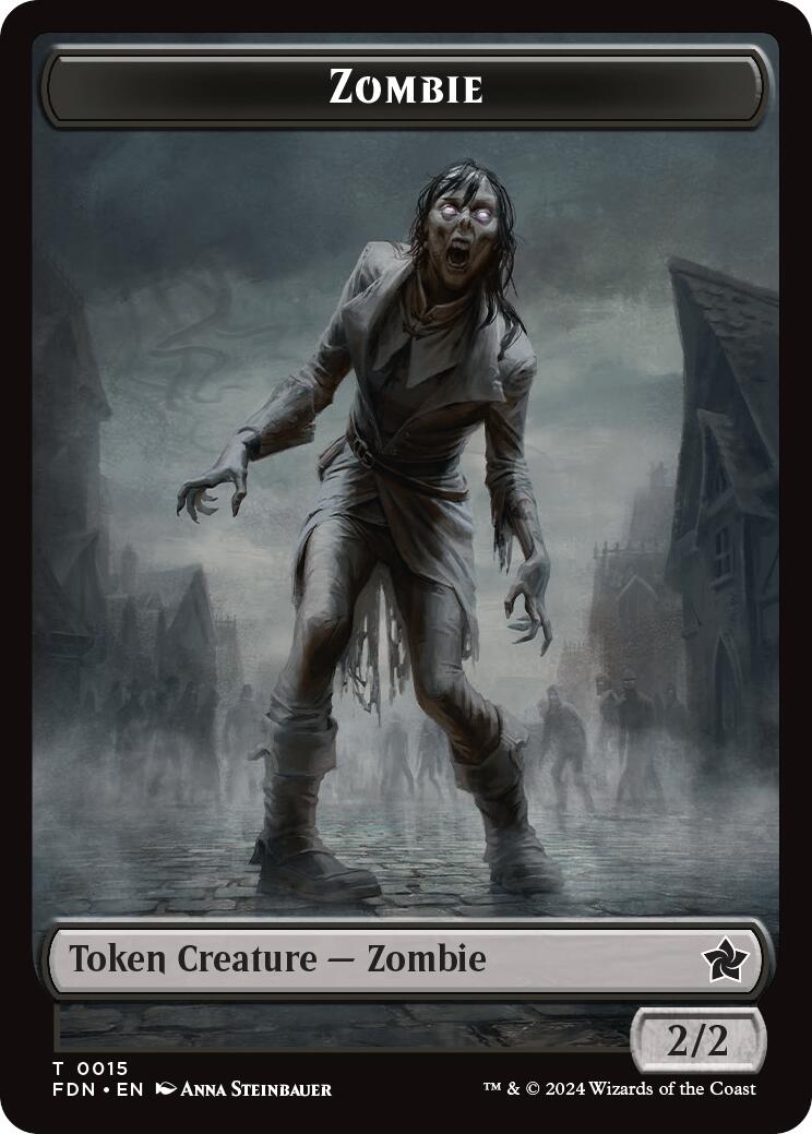 Zombie // Insect Doubled-Sided Token [Foundations Tokens] | Game Master's Emporium (The New GME)