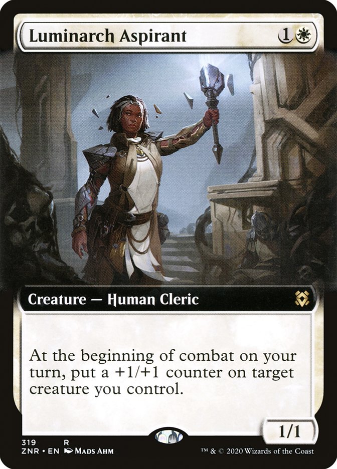 Luminarch Aspirant (Extended Art) [Zendikar Rising] | Game Master's Emporium (The New GME)