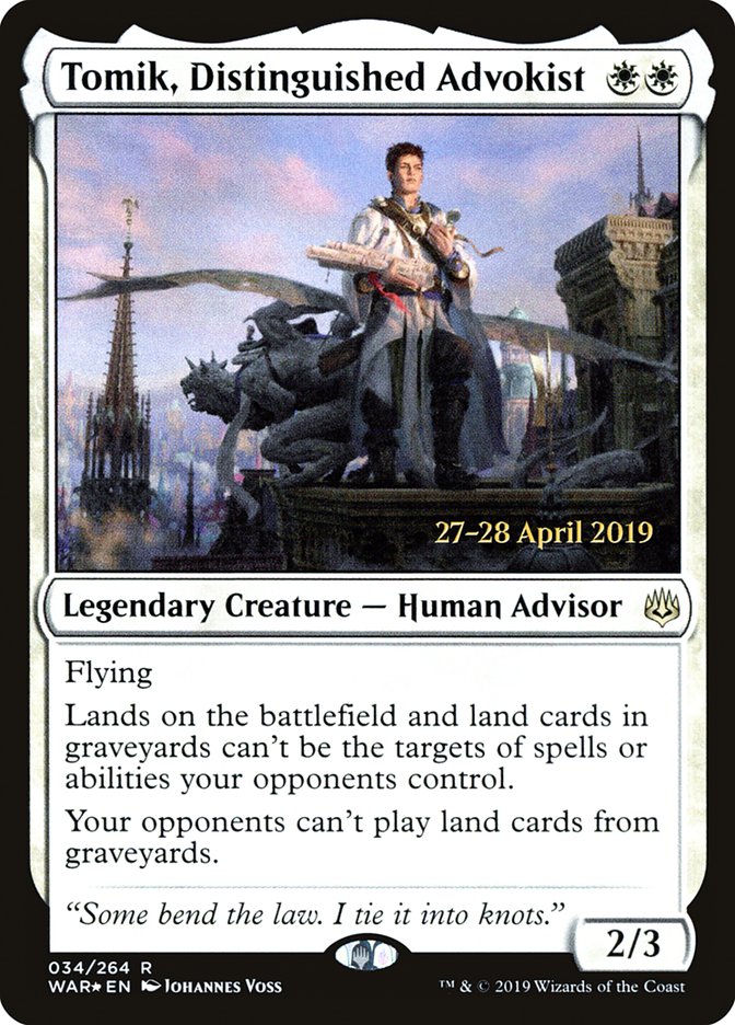 Tomik, Distinguished Advokist [War of the Spark Prerelease Promos] | Game Master's Emporium (The New GME)