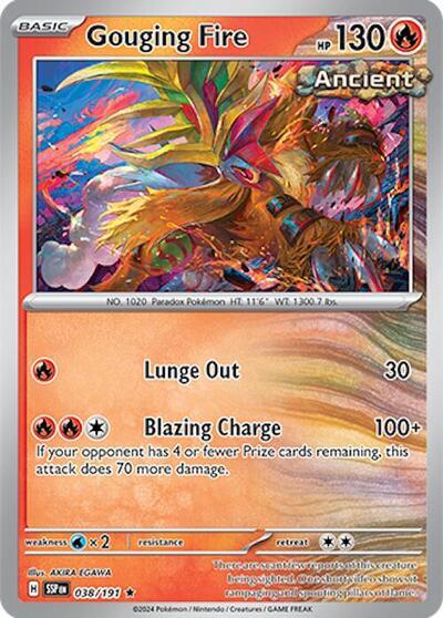 Gouging Fire (038/191) (Deck Exclusives) [Scarlet & Violet: Surging Sparks] | Game Master's Emporium (The New GME)