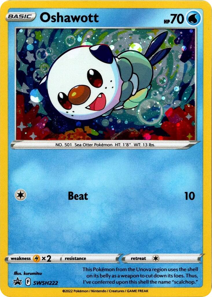 Oshawott (SWSH222) (Cosmo Holo) [Sword & Shield: Black Star Promos] | Game Master's Emporium (The New GME)