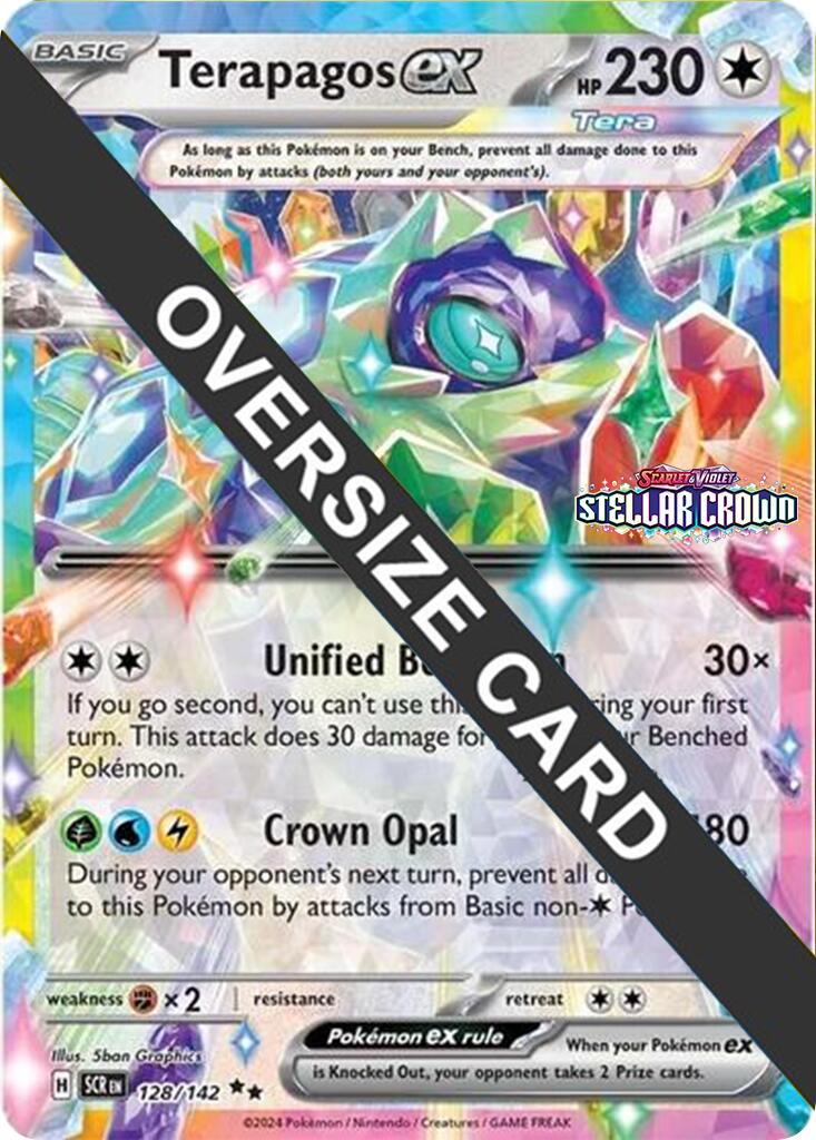 Terapagos ex (128/142) (Jumbo Card) [Scarlet & Violet: Stellar Crown] | Game Master's Emporium (The New GME)