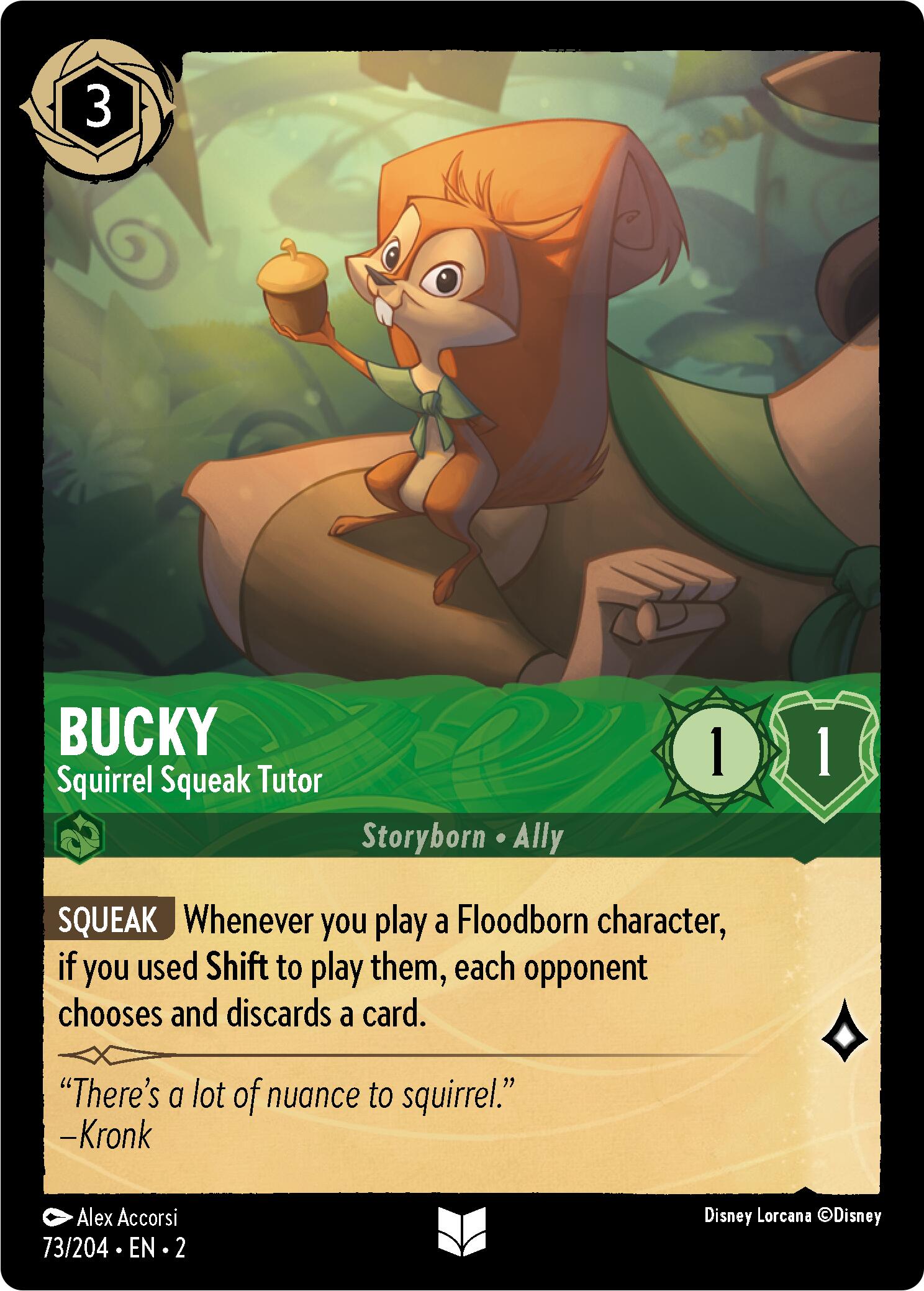 Bucky - Squirrel Squeak Tutor (Errata Version) (73/204) [Rise of the Floodborn] | Game Master's Emporium (The New GME)