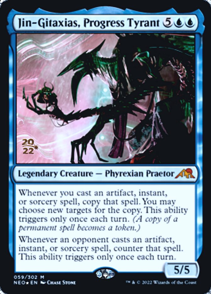 Jin-Gitaxias, Progress Tyrant [Kamigawa: Neon Dynasty Prerelease Promos] | Game Master's Emporium (The New GME)