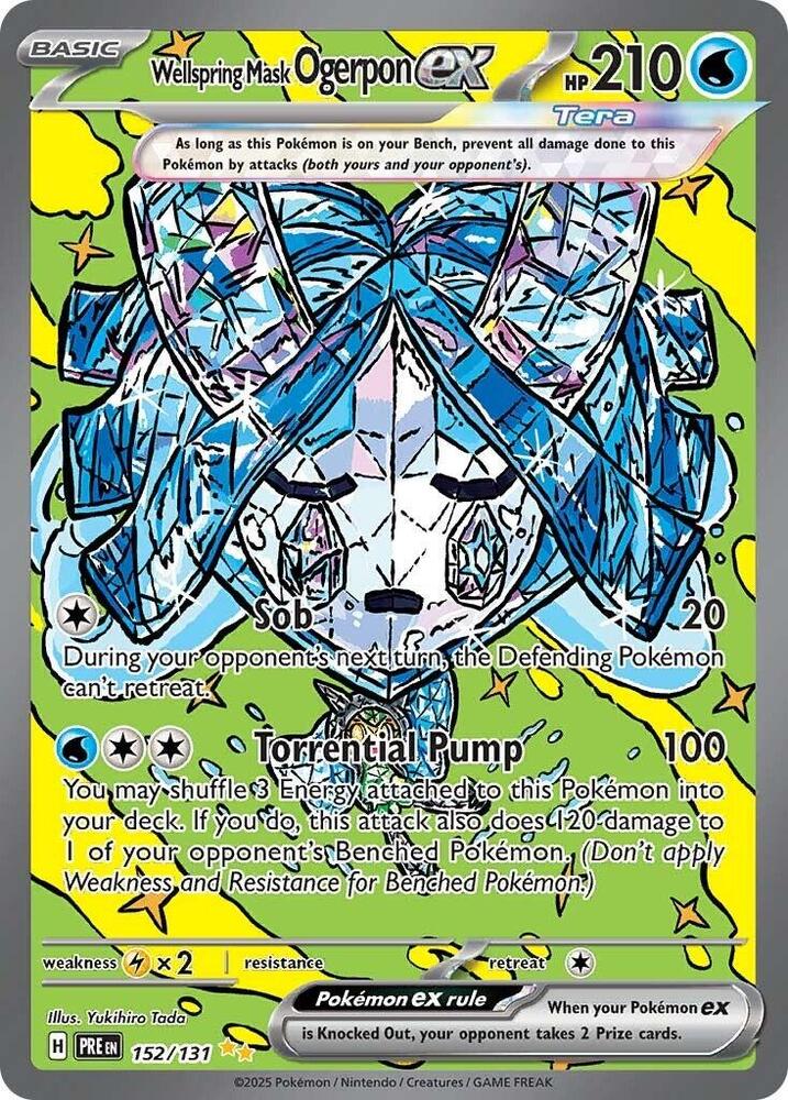 Wellspring Mask Ogerpon ex (152/131) [Scarlet & Violet: Prismatic Evolutions] | Game Master's Emporium (The New GME)