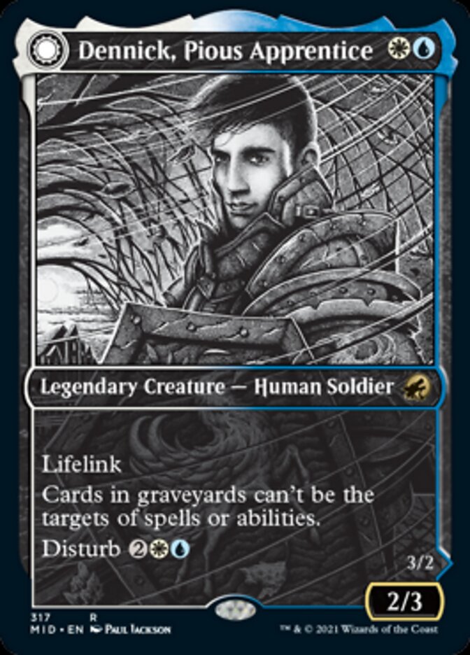 Dennick, Pious Apprentice // Dennick, Pious Apparition (Showcase Eternal Night) [Innistrad: Midnight Hunt] | Game Master's Emporium (The New GME)