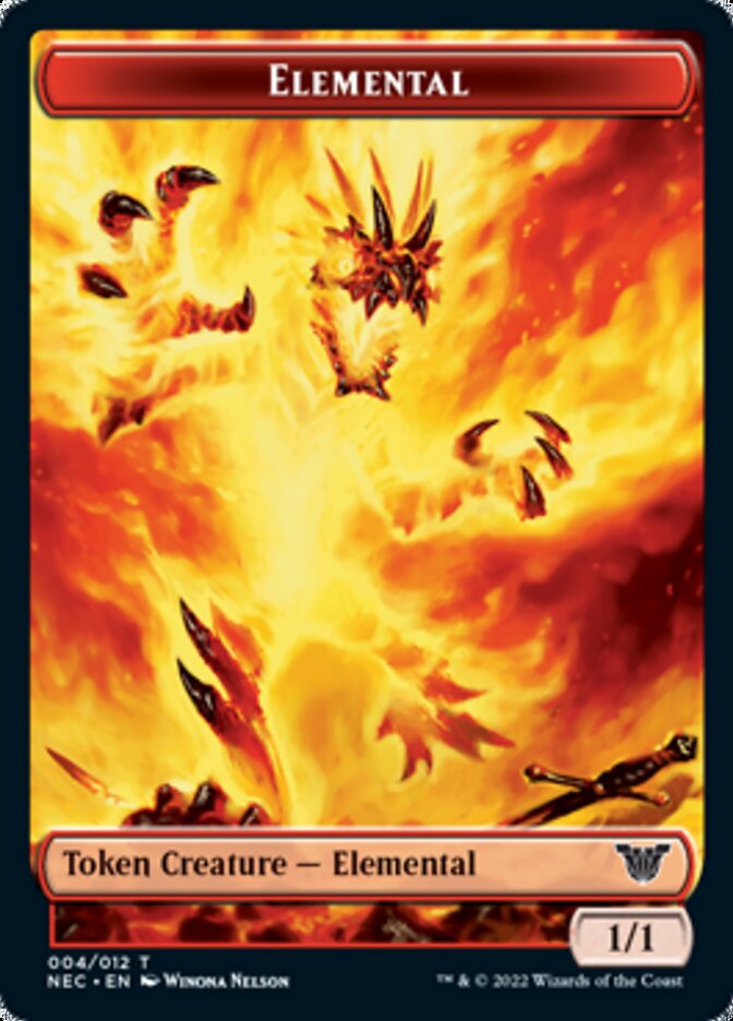 Elemental // Spirit (009) Double-Sided Token [Kamigawa: Neon Dynasty Commander Tokens] | Game Master's Emporium (The New GME)
