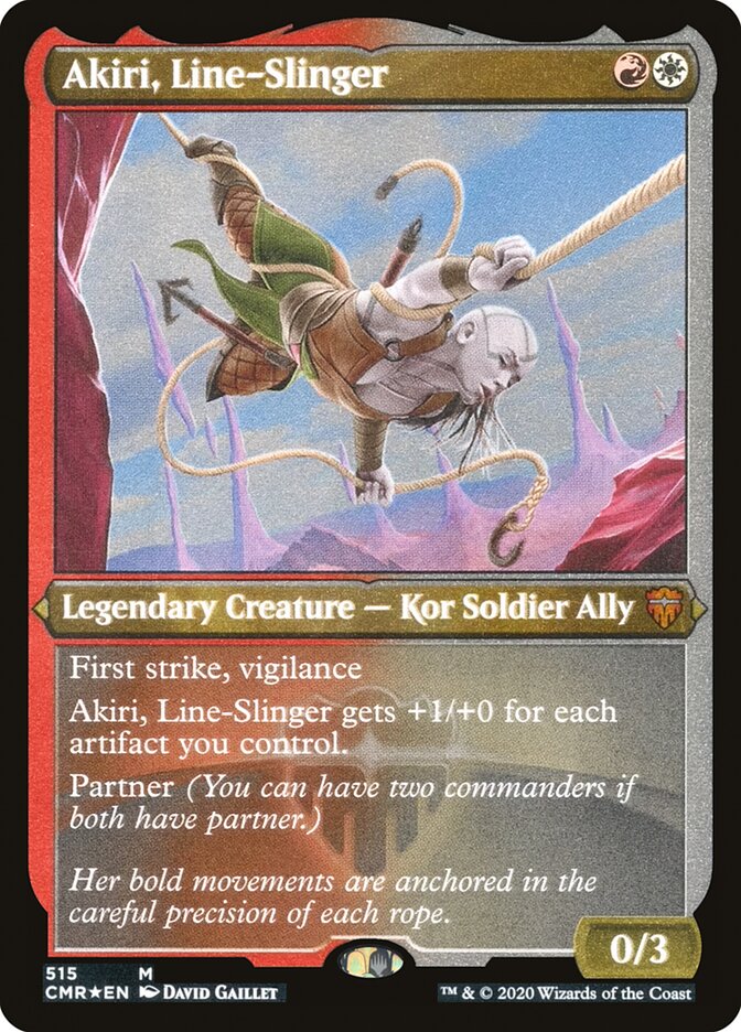 Akiri, Line-Slinger (Etched) [Commander Legends] | Game Master's Emporium (The New GME)