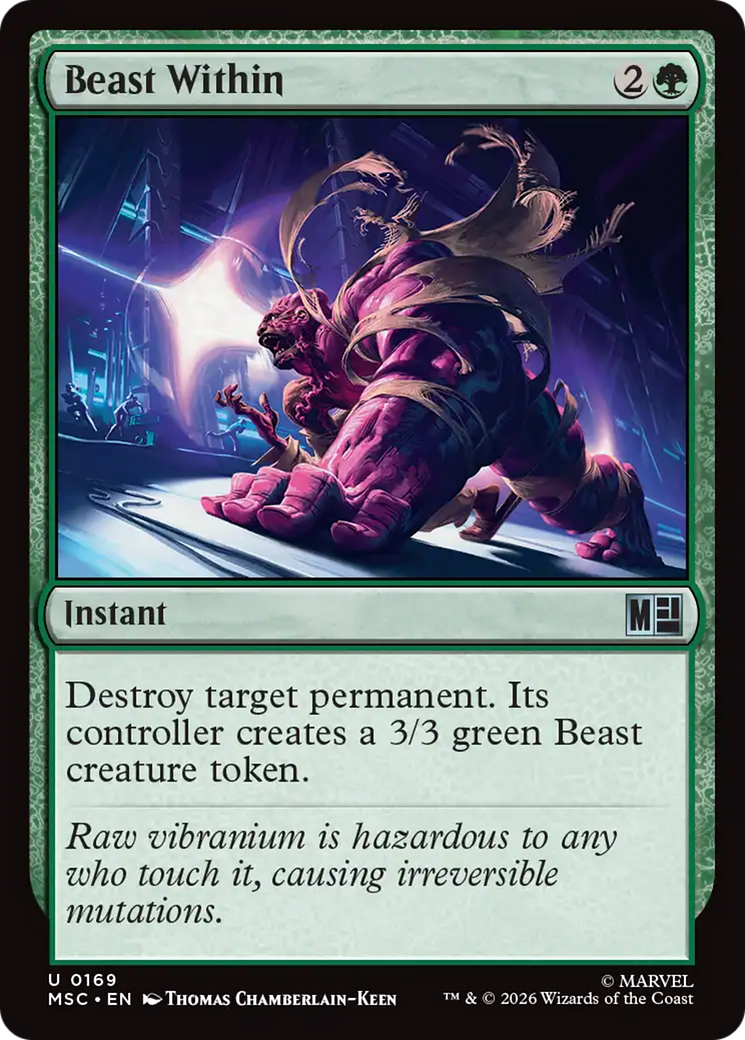 Beast Within (Surge Foil) [Marvel Super Heroes Commander] | Game Master's Emporium (The New GME)