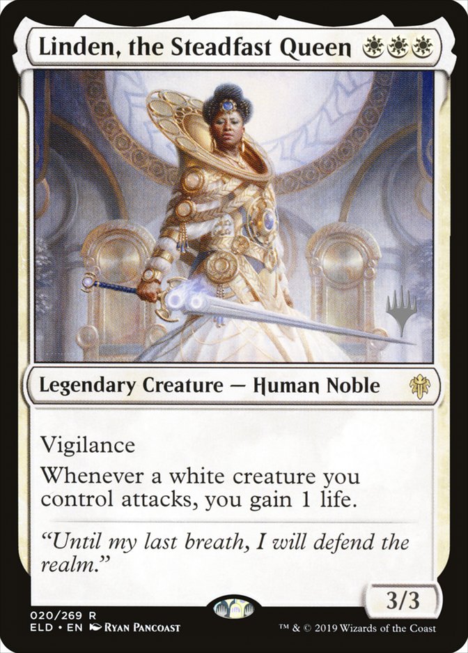 Linden, the Steadfast Queen (Promo Pack) [Throne of Eldraine Promos] | Game Master's Emporium (The New GME)