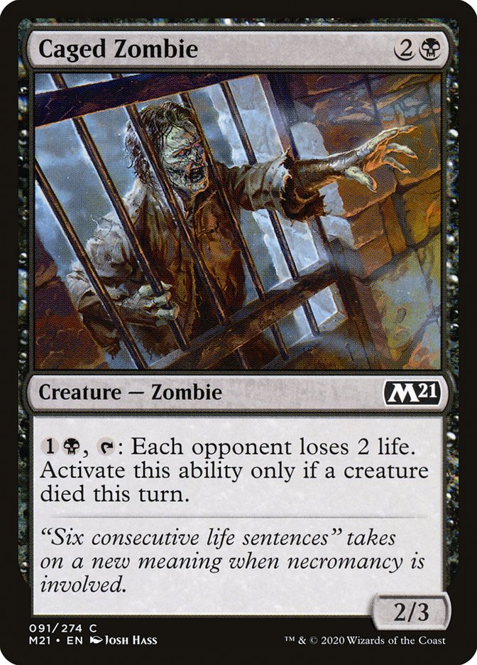 Caged Zombie [Core Set 2021] | Game Master's Emporium (The New GME)