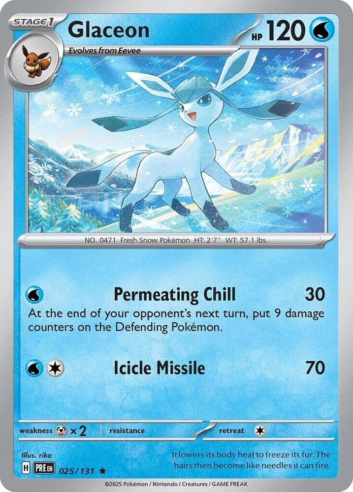 Glaceon (025/131) [Scarlet & Violet: Prismatic Evolutions] | Game Master's Emporium (The New GME)