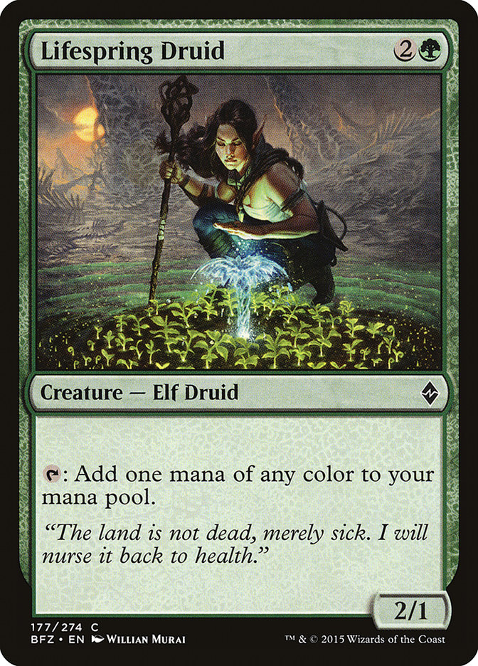Lifespring Druid [Battle for Zendikar] | Game Master's Emporium (The New GME)
