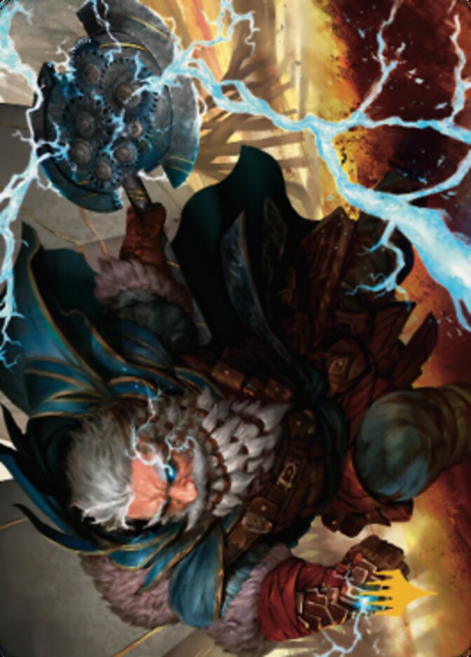 Electrostatic Infantry Art Card (Gold-Stamped Signature) [Dominaria United Art Series] | Game Master's Emporium (The New GME)