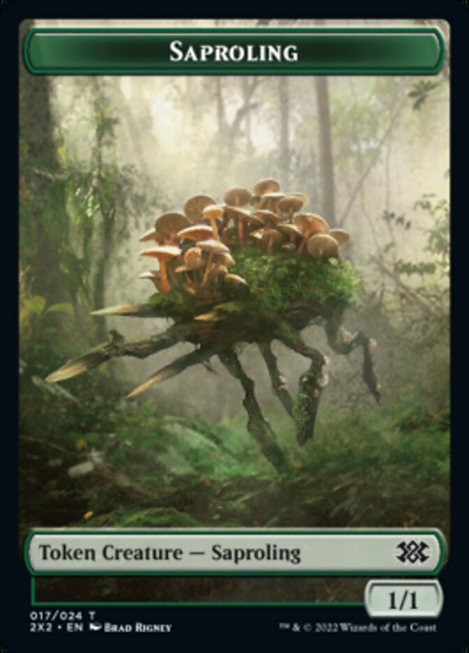 Saproling // Vampire Double-Sided Token [Double Masters 2022 Tokens] | Game Master's Emporium (The New GME)