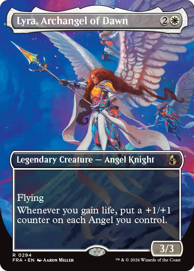 Lyra, Archangel of Dawn (Borderless) [Reality Fracture] | Game Master's Emporium (The New GME)