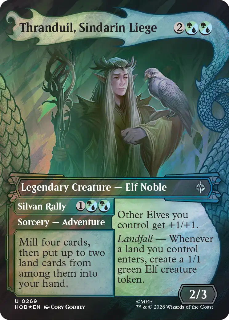 Thranduil, Sindarin Liege (Showcase) (Surge Foil) [The Hobbit] | Game Master's Emporium (The New GME)