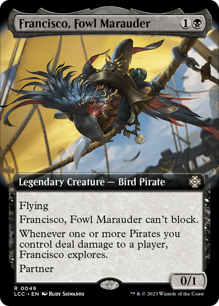 Francisco, Fowl Marauder (Extended Art) [The Lost Caverns of Ixalan Commander] | Game Master's Emporium (The New GME)