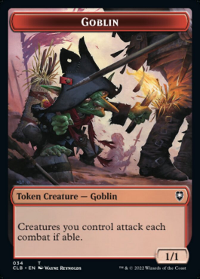Pirate // Goblin Double-Sided Token [Commander Legends: Battle for Baldur's Gate Tokens] | Game Master's Emporium (The New GME)