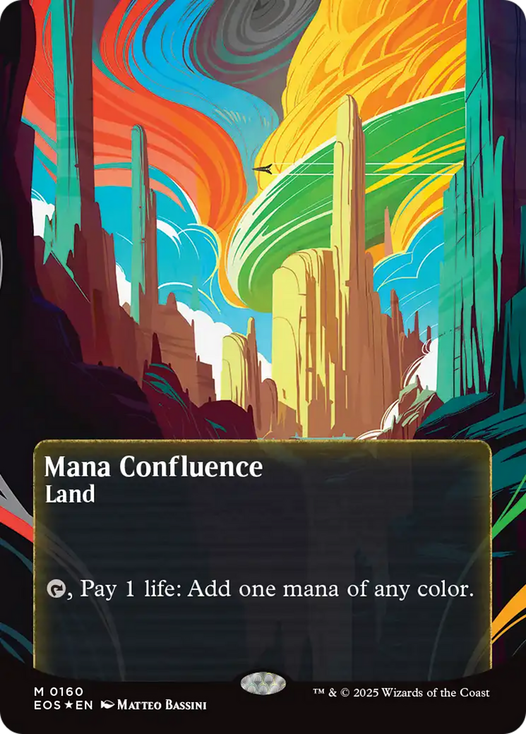 Mana Confluence (0160) (Borderless) (Galaxy Foil) [Edge of Eternities: Stellar Sights] | Game Master's Emporium (The New GME)