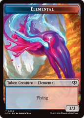 Elemental (0002) // Treasure Double-Sided Token [Secrets of Strixhaven Tokens] | Game Master's Emporium (The New GME)
