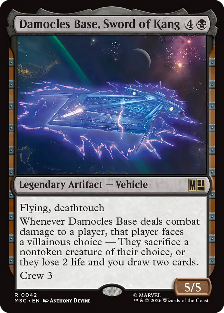 Damocles Base, Sword of Kang (Surge Foil) [Marvel Super Heroes Commander] | Game Master's Emporium (The New GME)
