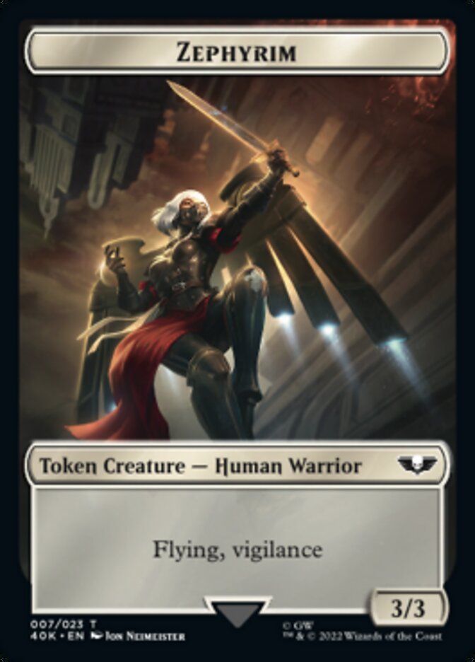 Soldier (002) // Zephyrim Double-Sided Token (Surge Foil) [Warhammer 40,000 Tokens] | Game Master's Emporium (The New GME)